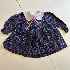 VINTAGE 90s Floral Cottagecore Dress Sz 18m